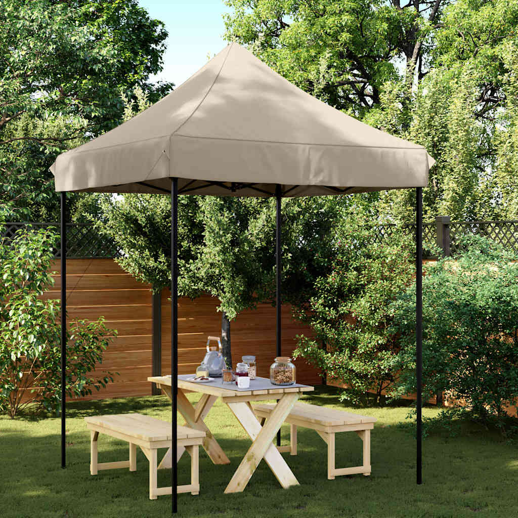 Partytent inklapbaar pop-up 200x200x306 cm taupe is nu te koop bij PeponiXL, paradijselijk wonen!