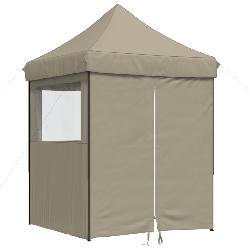 Partytent inklapbaar pop-up met 4 zijwanden taupe is nu te koop bij PeponiXL, paradijselijk wonen!