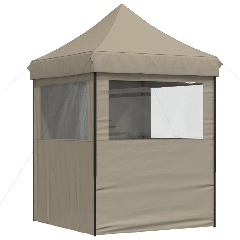 Partytent inklapbaar pop-up met 4 zijwanden taupe is nu te koop bij PeponiXL, paradijselijk wonen!