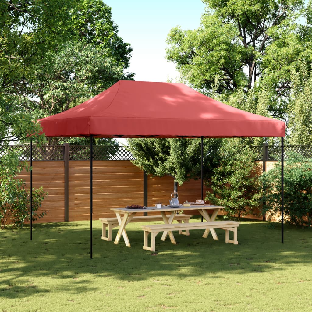 Partytent inklapbaar pop-up 410x279x315 cm bordeauxrood is nu te koop bij PeponiXL, paradijselijk wonen!