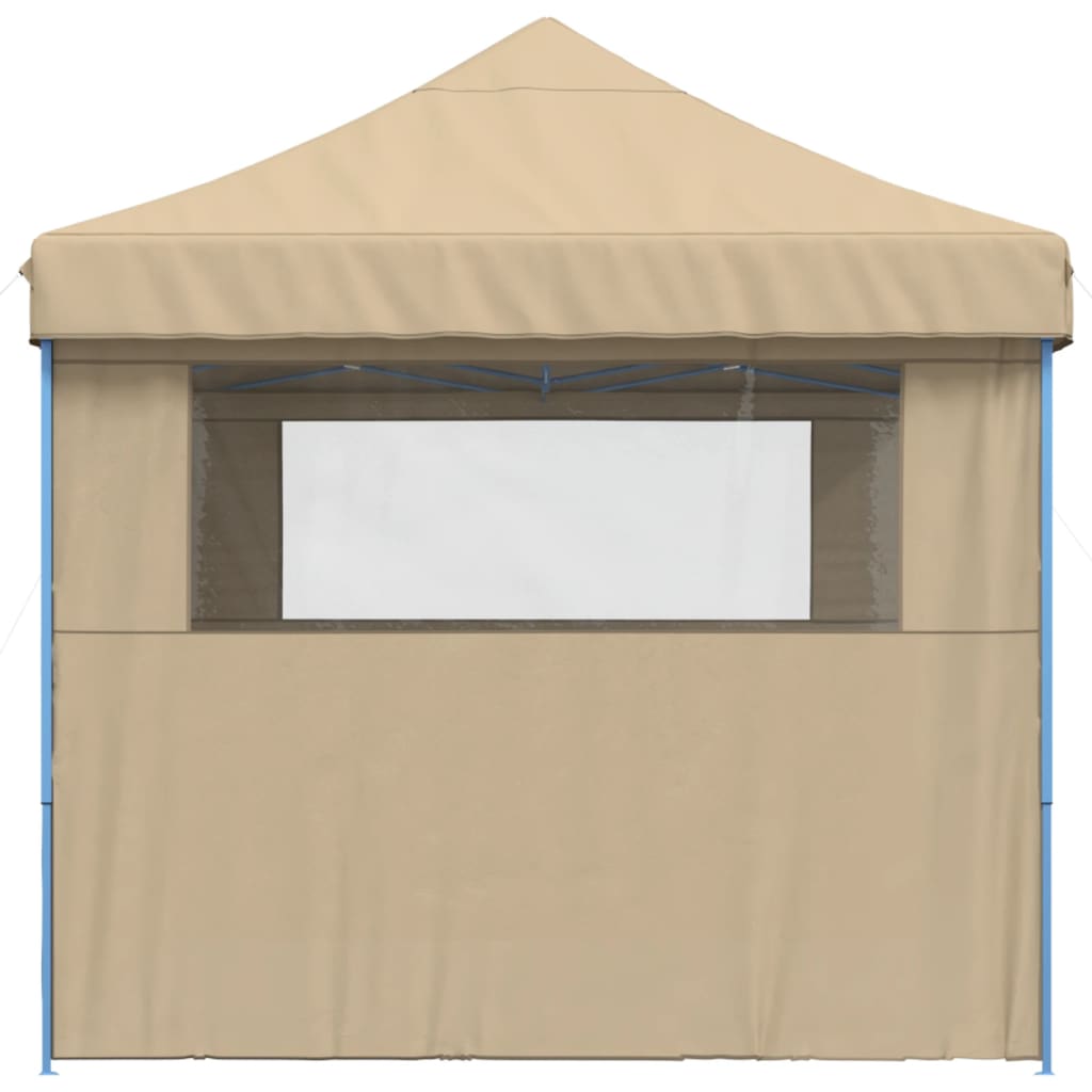 Partytent inklapbaar pop-up met 3 zijwanden beige is nu te koop bij PeponiXL, paradijselijk wonen!