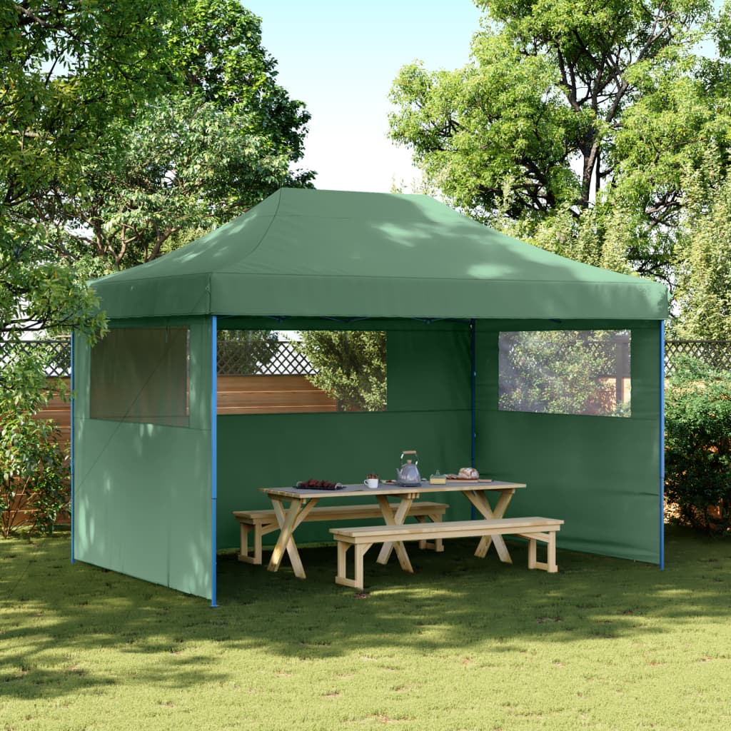 Partytent inklapbaar pop-up met 3 zijwanden groen is nu te koop bij PeponiXL, paradijselijk wonen!
