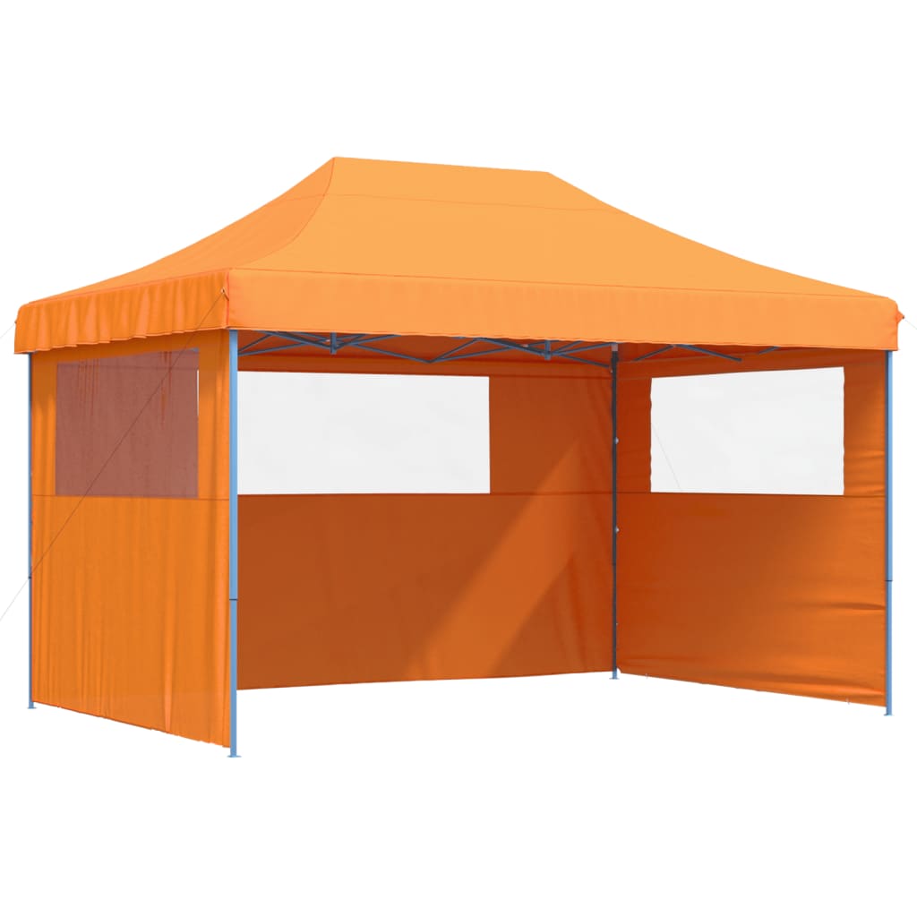 Partytent inklapbaar pop-up met 3 zijwanden oranje is nu te koop bij PeponiXL, paradijselijk wonen!