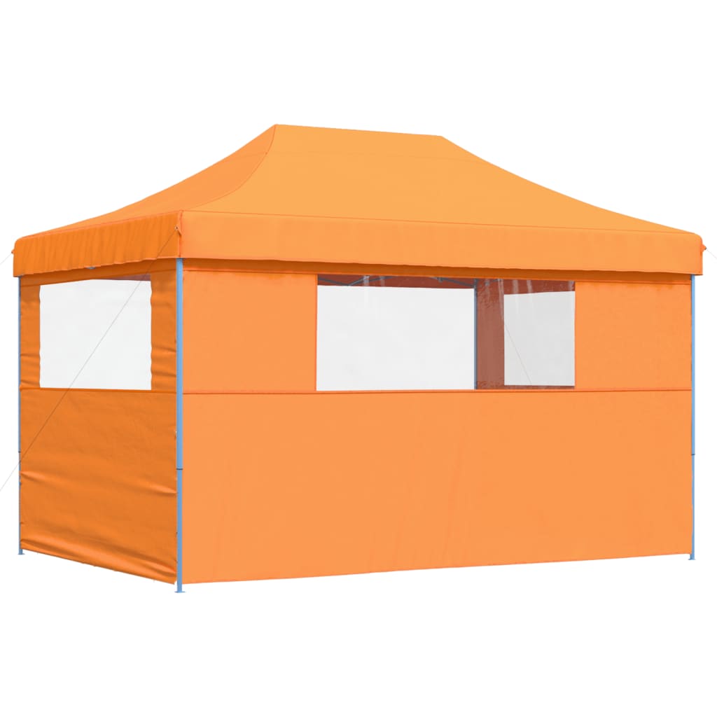 Partytent inklapbaar pop-up met 3 zijwanden oranje is nu te koop bij PeponiXL, paradijselijk wonen!