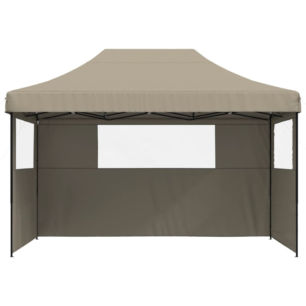 Partytent inklapbaar pop-up met 3 zijwanden taupe is nu te koop bij PeponiXL, paradijselijk wonen!