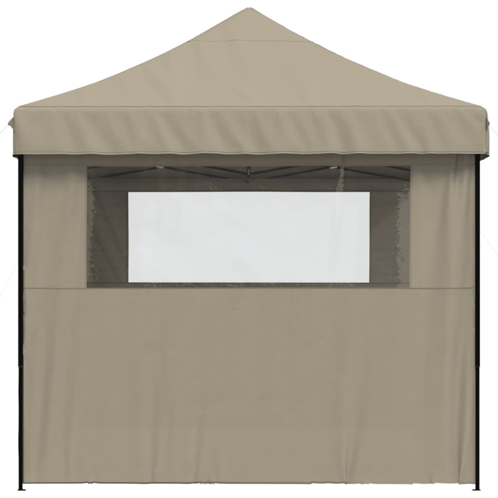 Partytent inklapbaar pop-up met 3 zijwanden taupe is nu te koop bij PeponiXL, paradijselijk wonen!