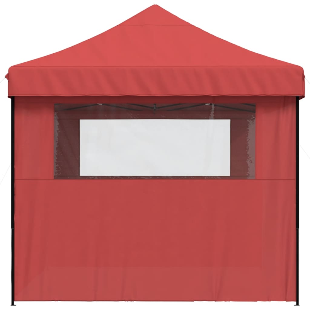 Partytent inklapbaar pop-up met 3 zijwanden bordeauxrood is nu te koop bij PeponiXL, paradijselijk wonen!
