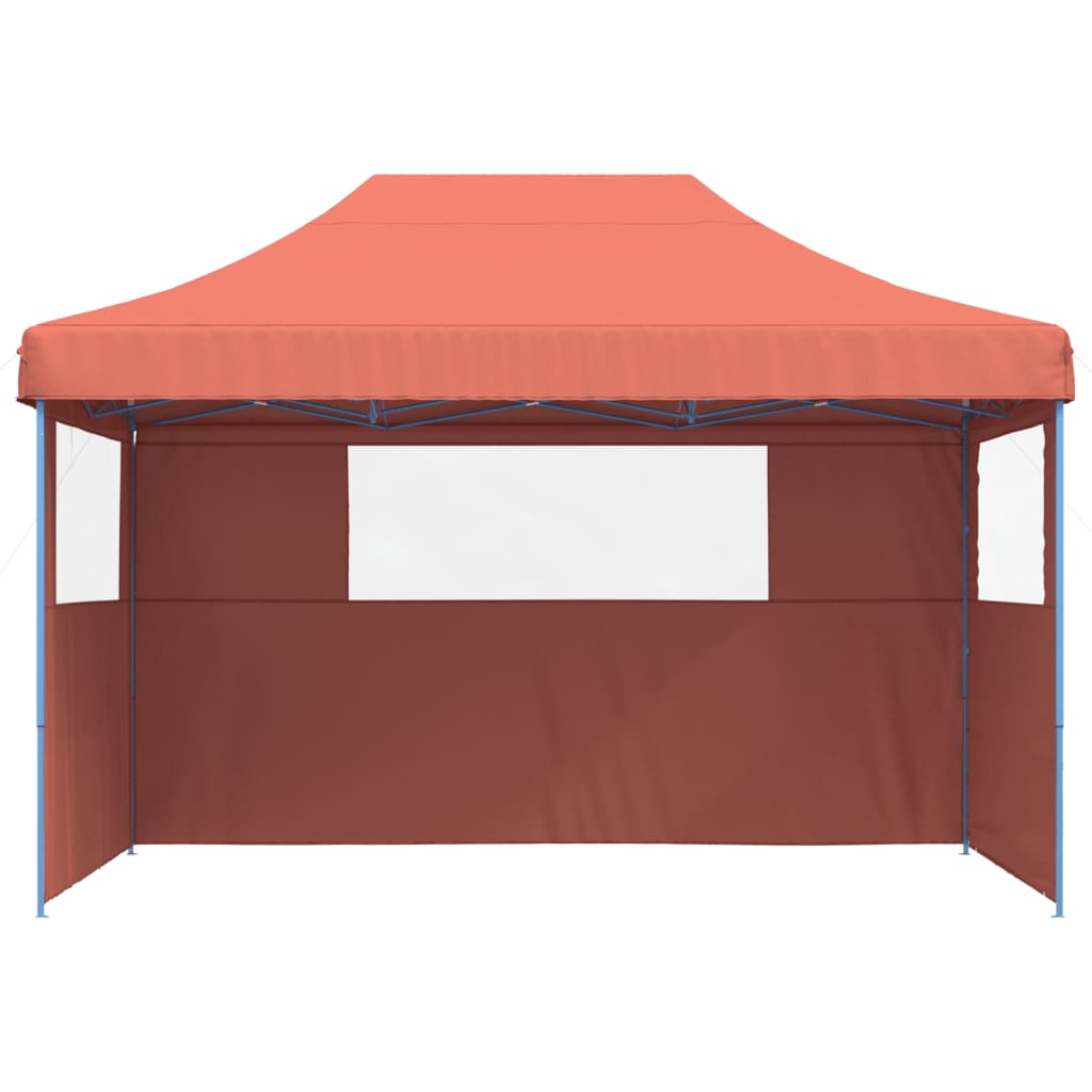 Partytent inklapbaar pop-up met 3 zijwanden terracottakleurig is nu te koop bij PeponiXL, paradijselijk wonen!