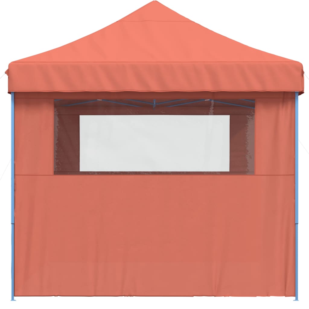 Partytent inklapbaar pop-up met 3 zijwanden terracottakleurig is nu te koop bij PeponiXL, paradijselijk wonen!