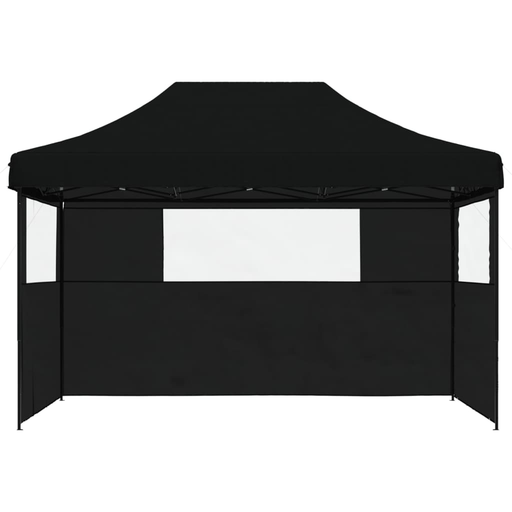 Partytent inklapbaar pop-up met 3 zijwanden zwart is nu te koop bij PeponiXL, paradijselijk wonen!