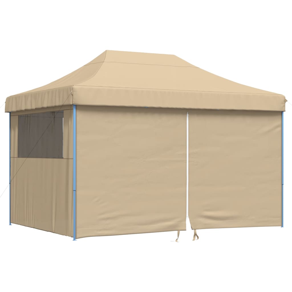 Partytent inklapbaar pop-up met 4 zijwanden beige is nu te koop bij PeponiXL, paradijselijk wonen!