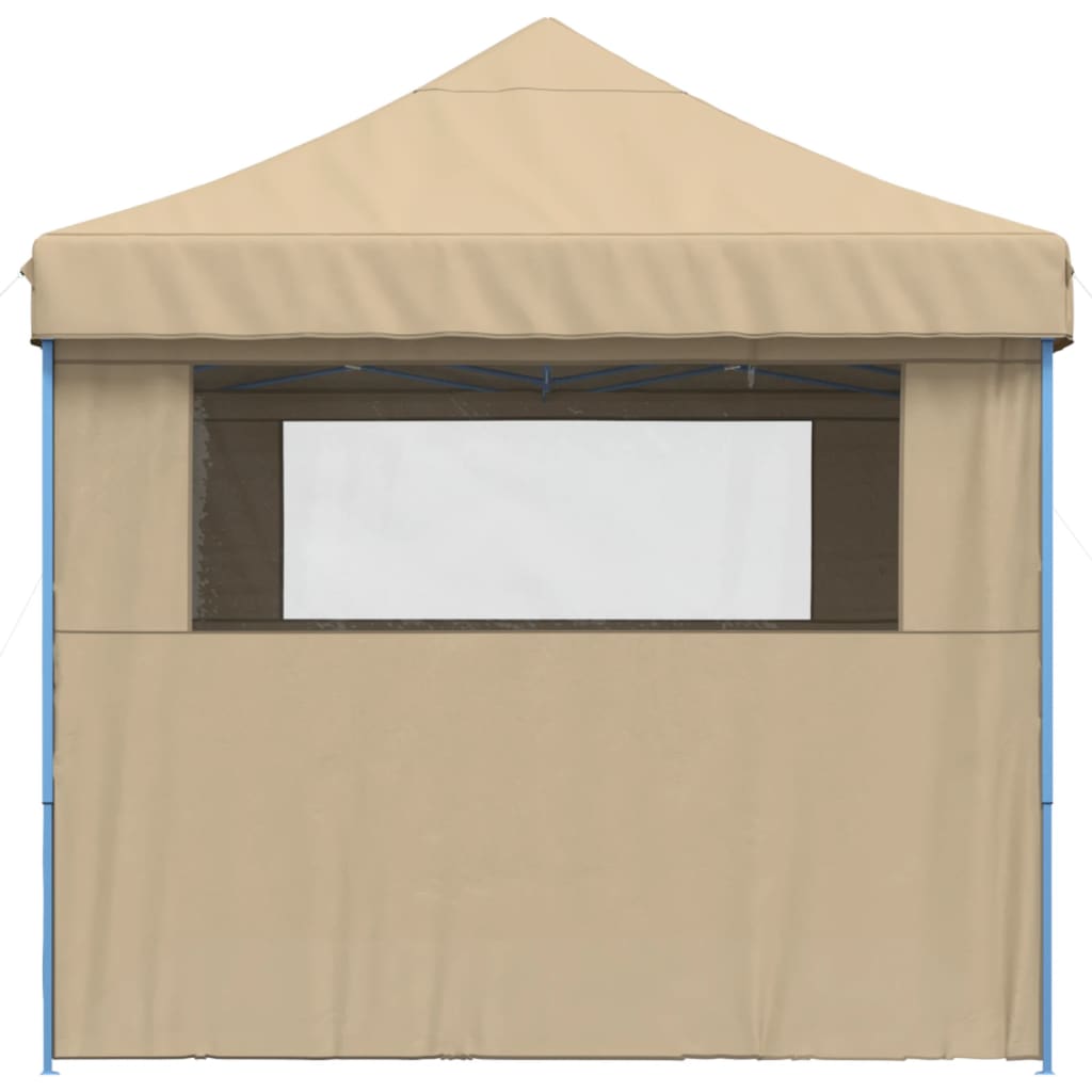 Partytent inklapbaar pop-up met 4 zijwanden beige is nu te koop bij PeponiXL, paradijselijk wonen!