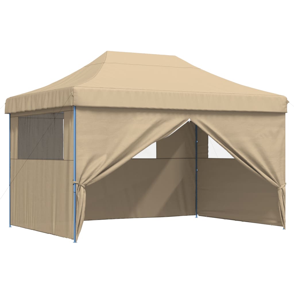 Partytent inklapbaar pop-up met 4 zijwanden beige is nu te koop bij PeponiXL, paradijselijk wonen!