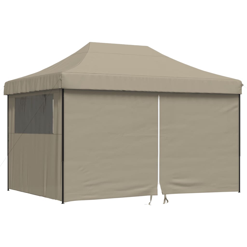 Partytent inklapbaar pop-up met 4 zijwanden taupe is nu te koop bij PeponiXL, paradijselijk wonen!
