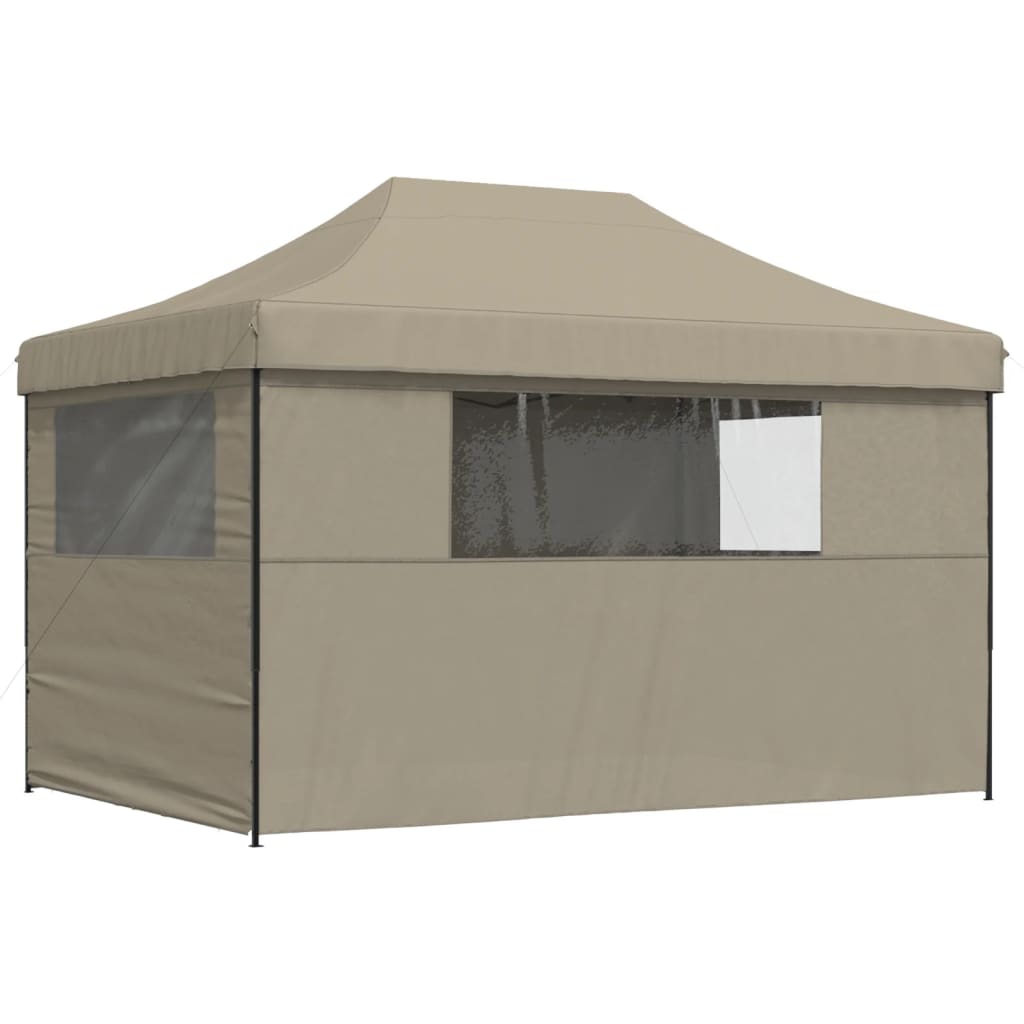 Partytent inklapbaar pop-up met 4 zijwanden taupe is nu te koop bij PeponiXL, paradijselijk wonen!