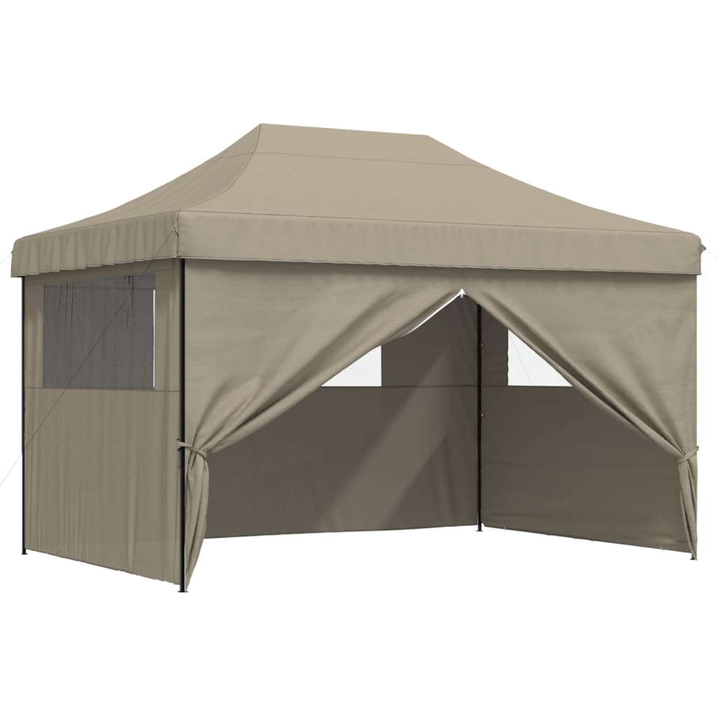 Partytent inklapbaar pop-up met 4 zijwanden taupe is nu te koop bij PeponiXL, paradijselijk wonen!
