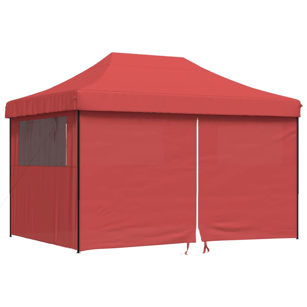 Partytent inklapbaar pop-up met 4 zijwanden bordeauxrood is nu te koop bij PeponiXL, paradijselijk wonen!