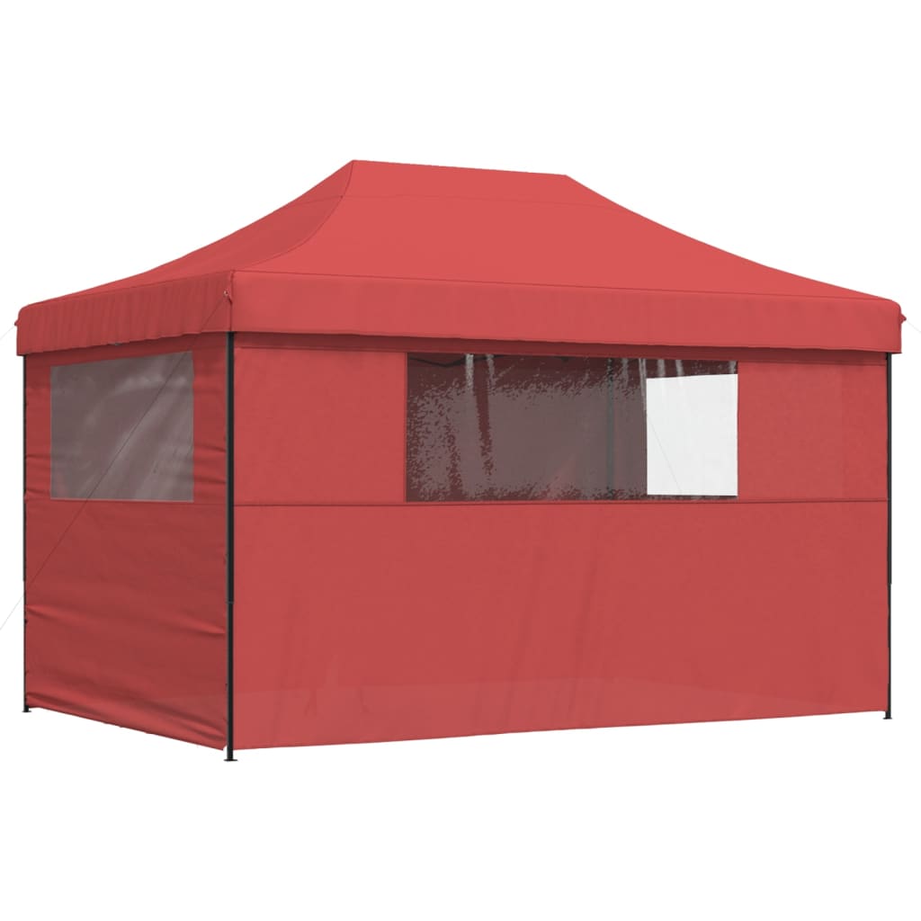 Partytent inklapbaar pop-up met 4 zijwanden bordeauxrood is nu te koop bij PeponiXL, paradijselijk wonen!