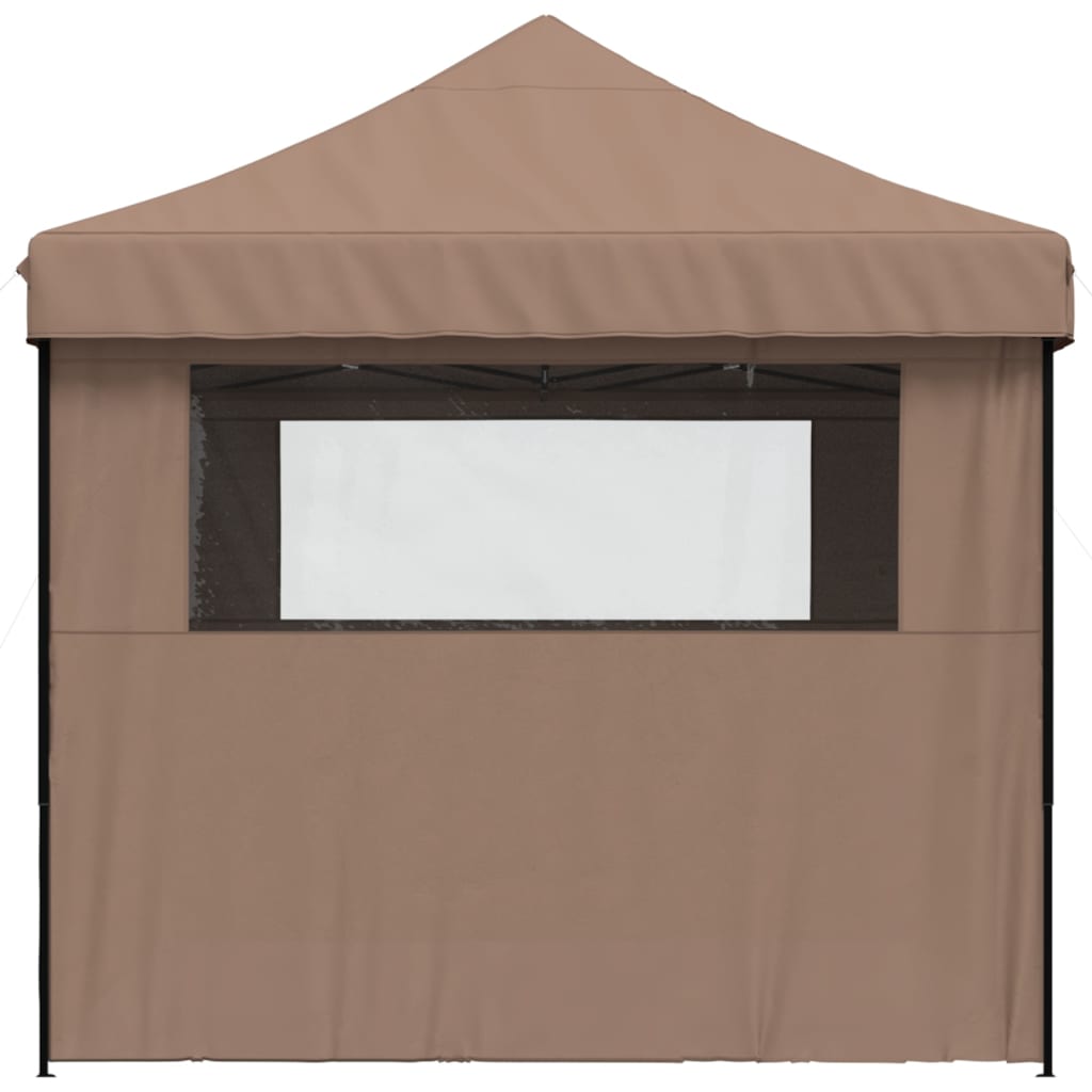 Partytent inklapbaar pop-up met 4 zijwanden bruin is nu te koop bij PeponiXL, paradijselijk wonen!