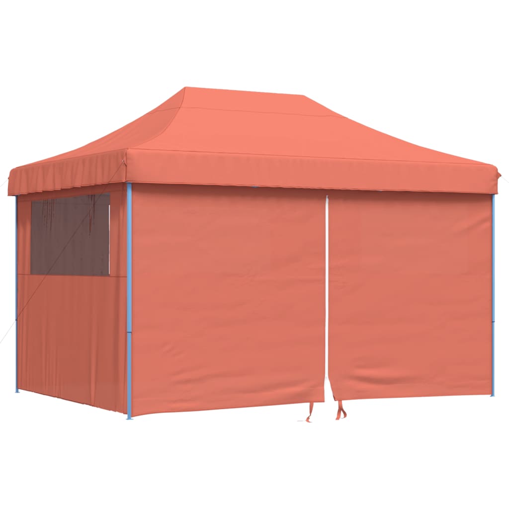 Partytent inklapbaar pop-up met 4 zijwanden terracottakleurig is nu te koop bij PeponiXL, paradijselijk wonen!