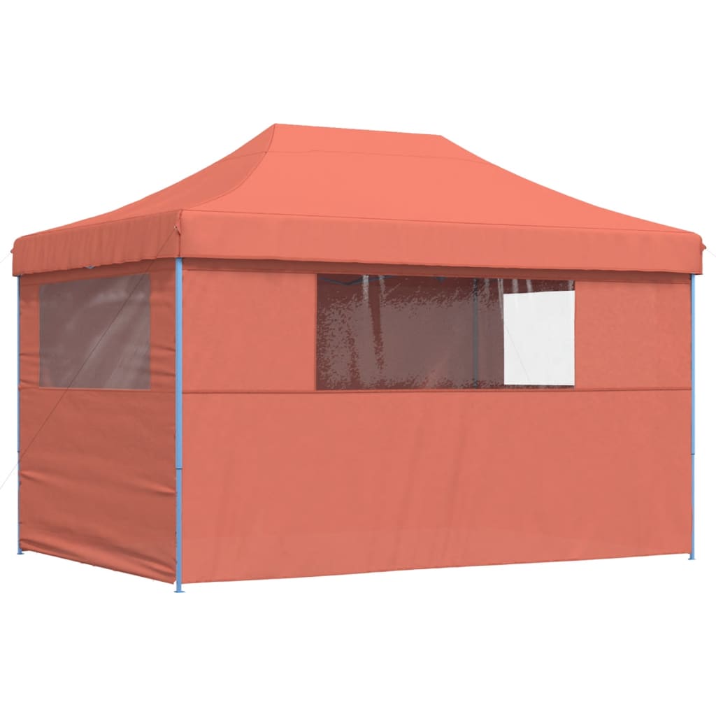 Partytent inklapbaar pop-up met 4 zijwanden terracottakleurig is nu te koop bij PeponiXL, paradijselijk wonen!