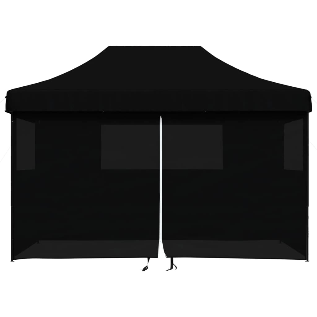 Partytent inklapbaar pop-up met 4 zijwanden zwart is nu te koop bij PeponiXL, paradijselijk wonen!
