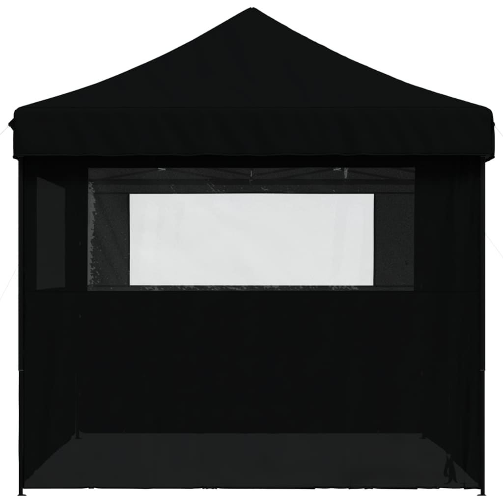 Partytent inklapbaar pop-up met 4 zijwanden zwart is nu te koop bij PeponiXL, paradijselijk wonen!