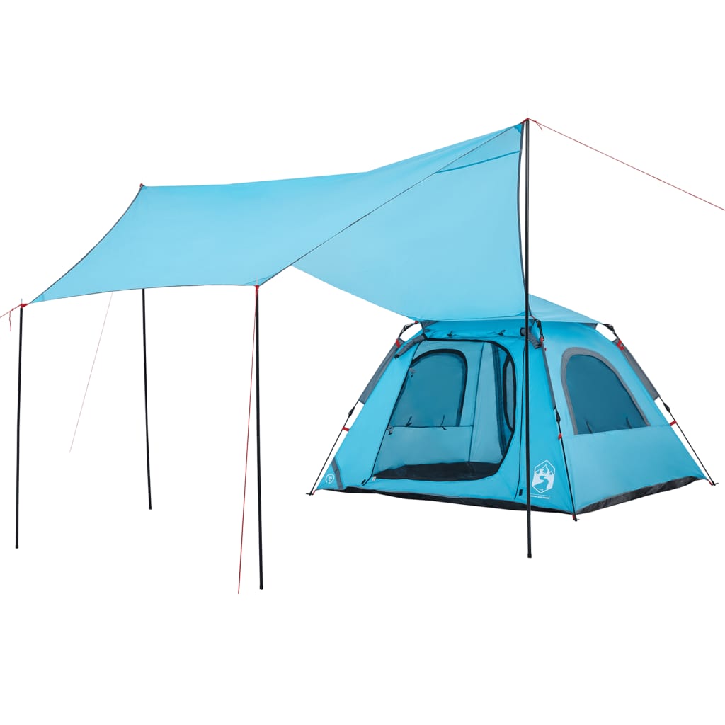 Koepeltent 4-persoons snelontgrendeling blauw is nu te koop bij PeponiXL, paradijselijk wonen!