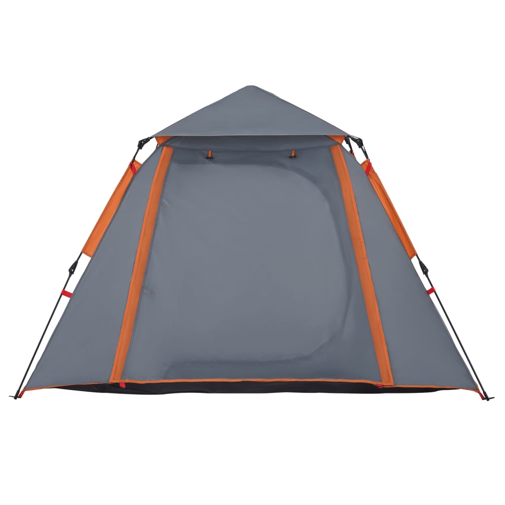 Koepeltent 4-persoons snelontgrendeling grijs en oranje is nu te koop bij PeponiXL, paradijselijk wonen!