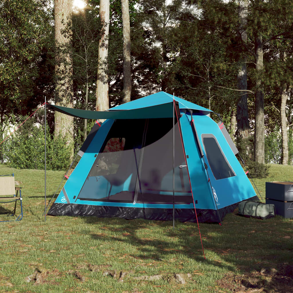 Koepeltent 5-persoons snelontgrendeling blauw is nu te koop bij PeponiXL, paradijselijk wonen!