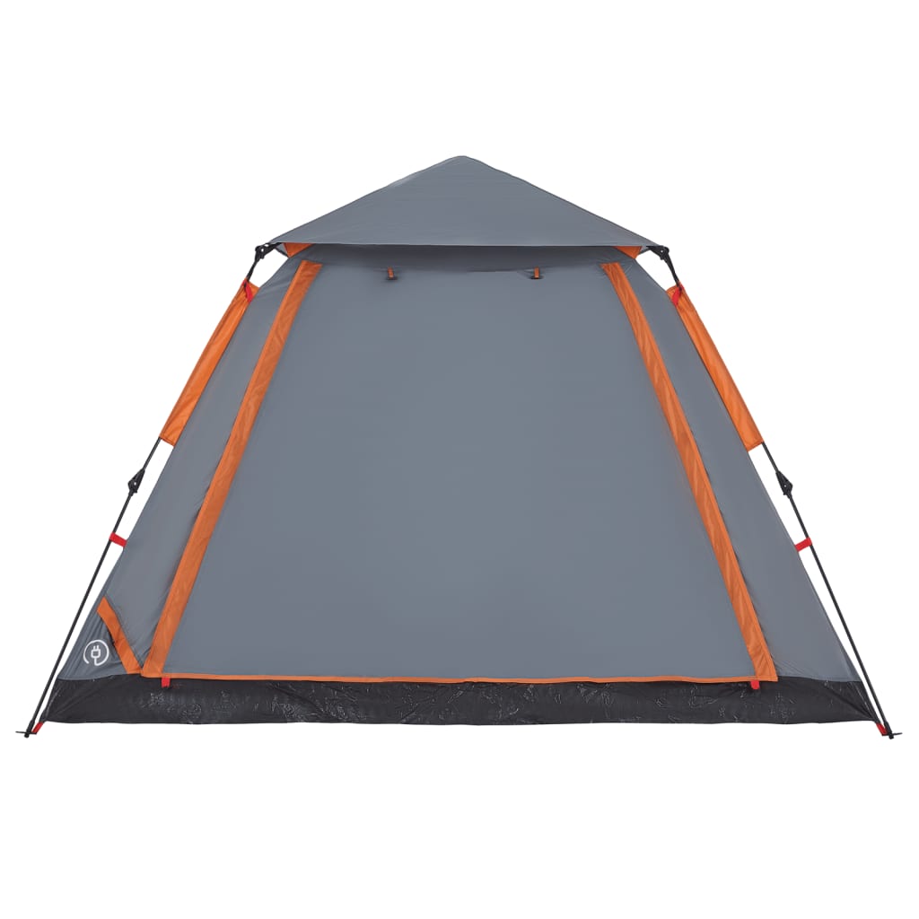 Koepeltent 5-persoons snelontgrendeling grijs en oranje is nu te koop bij PeponiXL, paradijselijk wonen!