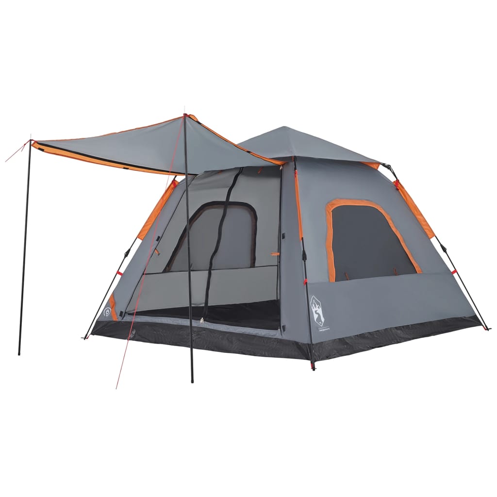 Koepeltent 5-persoons snelontgrendeling grijs en oranje is nu te koop bij PeponiXL, paradijselijk wonen!