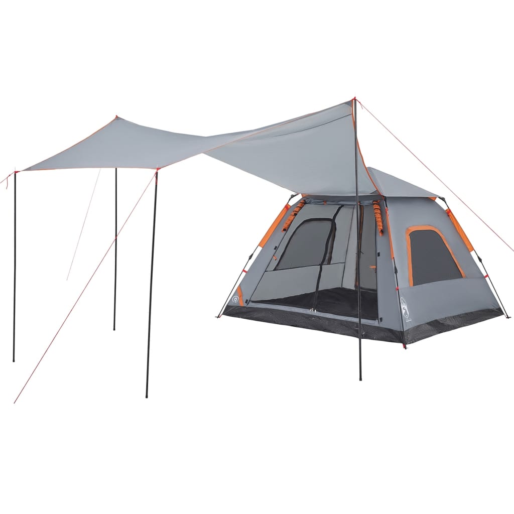 Koepeltent 5-persoons snelontgrendeling grijs en oranje is nu te koop bij PeponiXL, paradijselijk wonen!