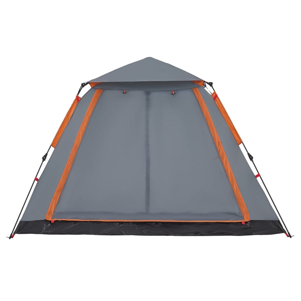 Koepeltent 5-persoons snelontgrendeling grijs en oranje is nu te koop bij PeponiXL, paradijselijk wonen!
