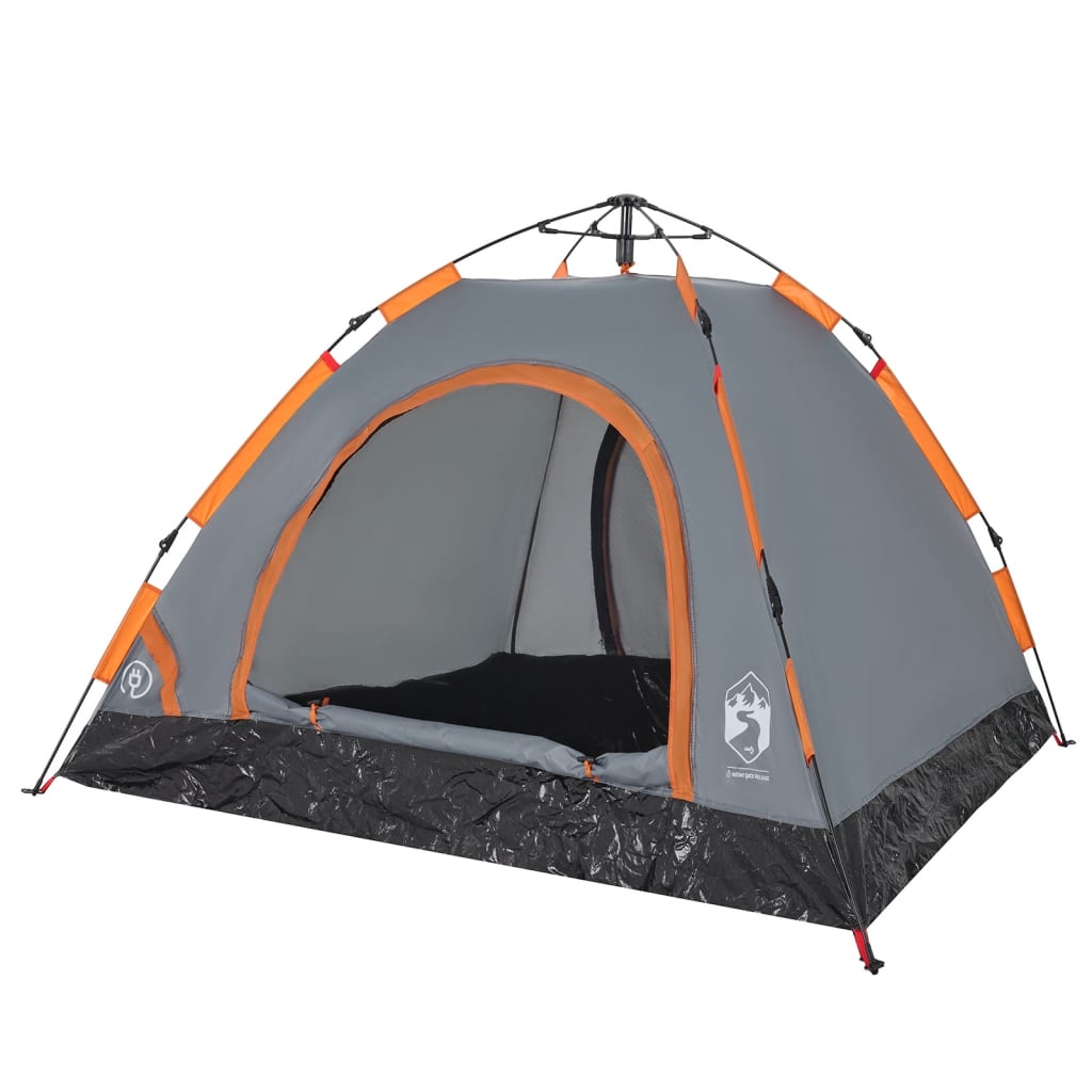 Tent 3-persoons snelontgrendeling grijs en oranje is nu te koop bij PeponiXL, paradijselijk wonen!
