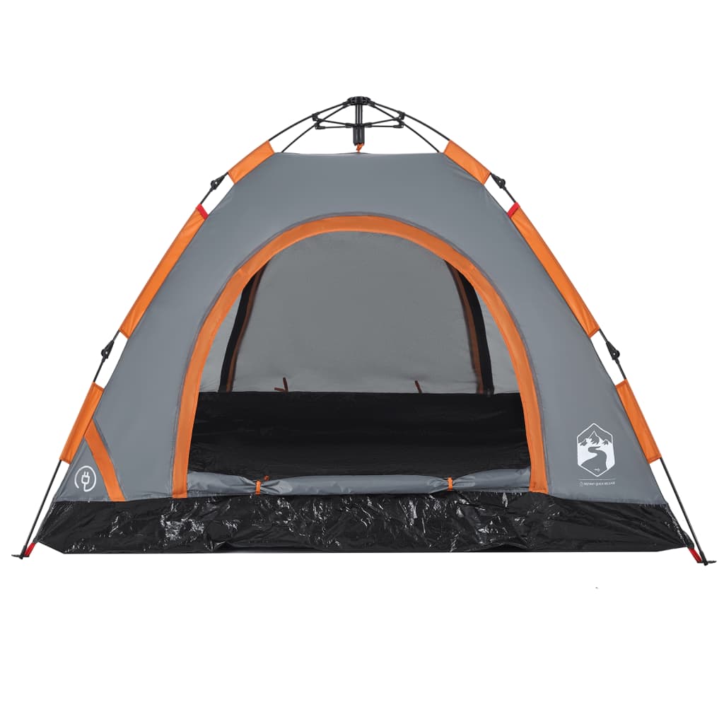 Tent 3-persoons snelontgrendeling grijs en oranje is nu te koop bij PeponiXL, paradijselijk wonen!