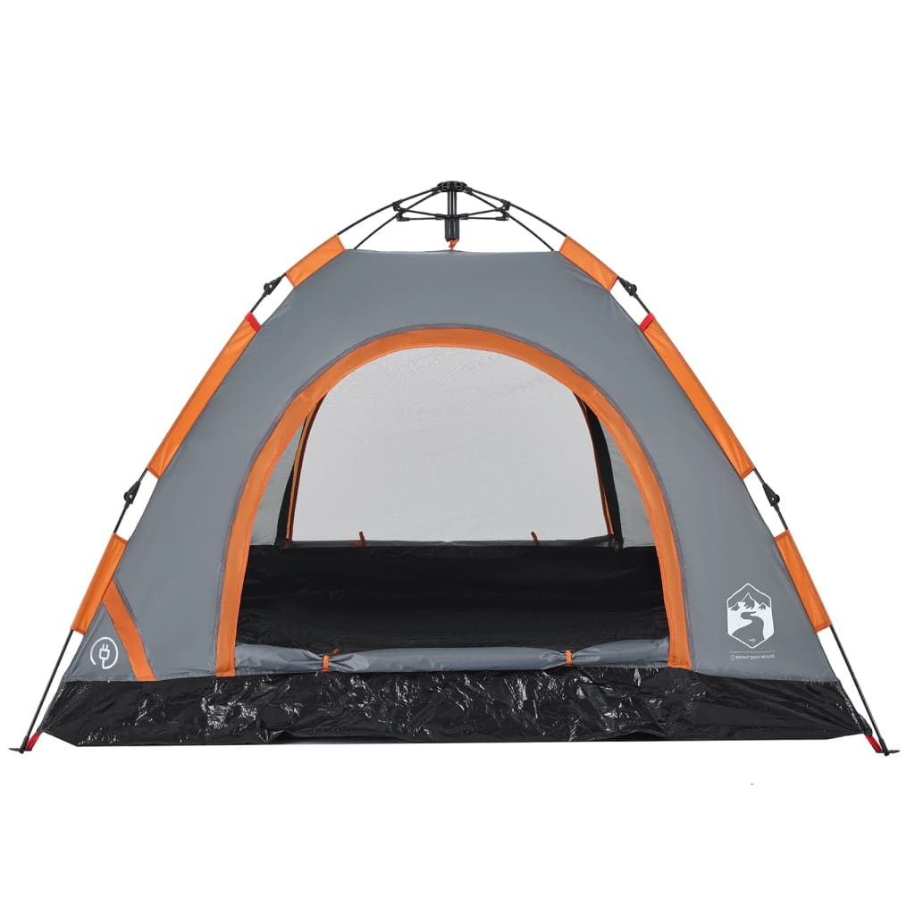 Tent 3-persoons snelontgrendeling grijs en oranje is nu te koop bij PeponiXL, paradijselijk wonen!
