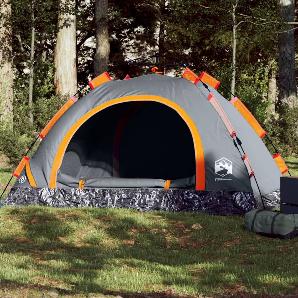 Tent 3-persoons snelontgrendeling grijs en oranje is nu te koop bij PeponiXL, paradijselijk wonen!
