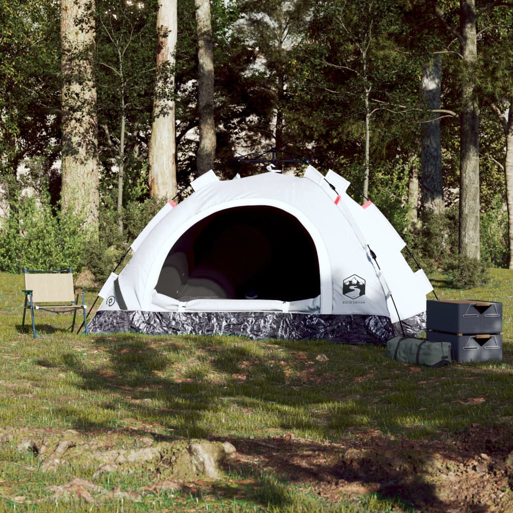 Tent 3-persoons snelontgrendeling verduisterende stof wit is nu te koop bij PeponiXL, paradijselijk wonen!
