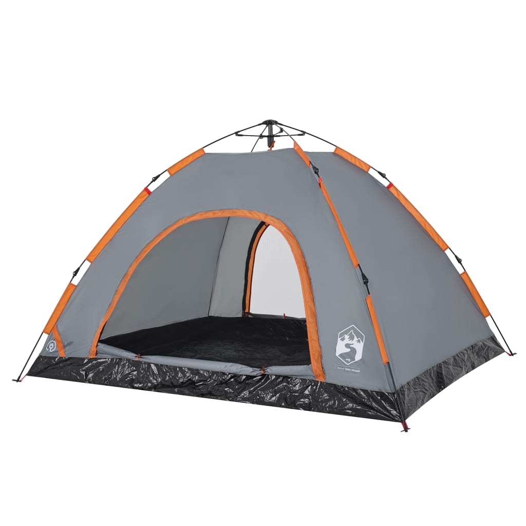 Tent 4-persoons snelontgrendeling grijs en oranje is nu te koop bij PeponiXL, paradijselijk wonen!