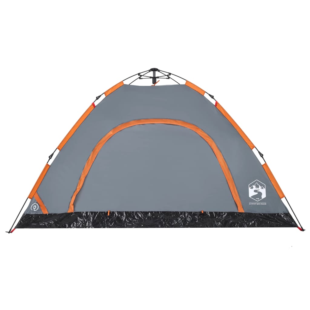 Tent 4-persoons snelontgrendeling grijs en oranje is nu te koop bij PeponiXL, paradijselijk wonen!