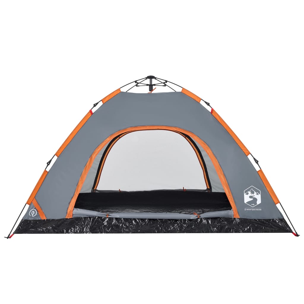 Tent 4-persoons snelontgrendeling grijs en oranje is nu te koop bij PeponiXL, paradijselijk wonen!