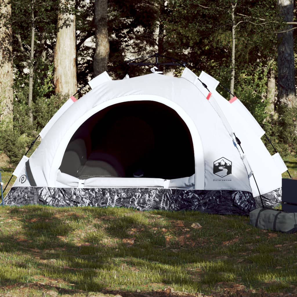 Tent 4-persoons snelontgrendeling verduisterende stof wit is nu te koop bij PeponiXL, paradijselijk wonen!