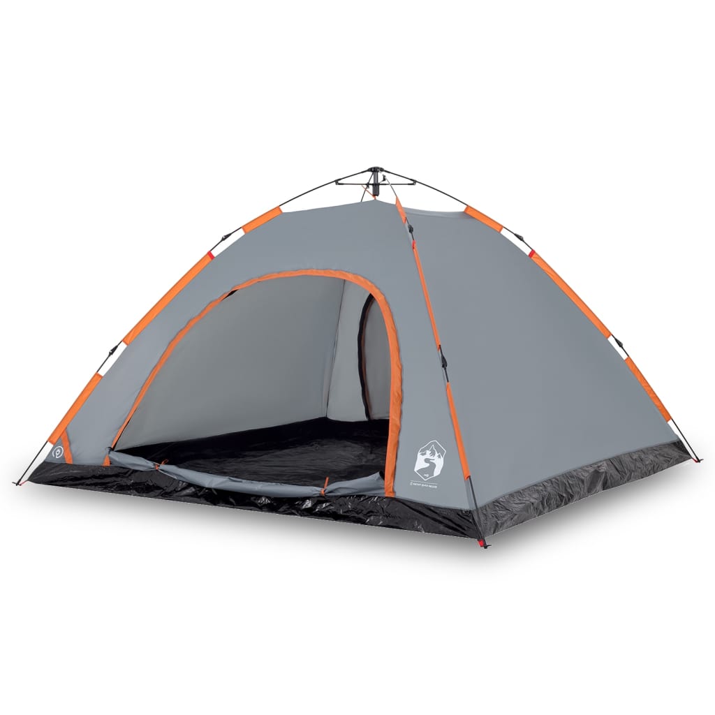 Tent 5-persoons snelontgrendeling grijs en oranje is nu te koop bij PeponiXL, paradijselijk wonen!
