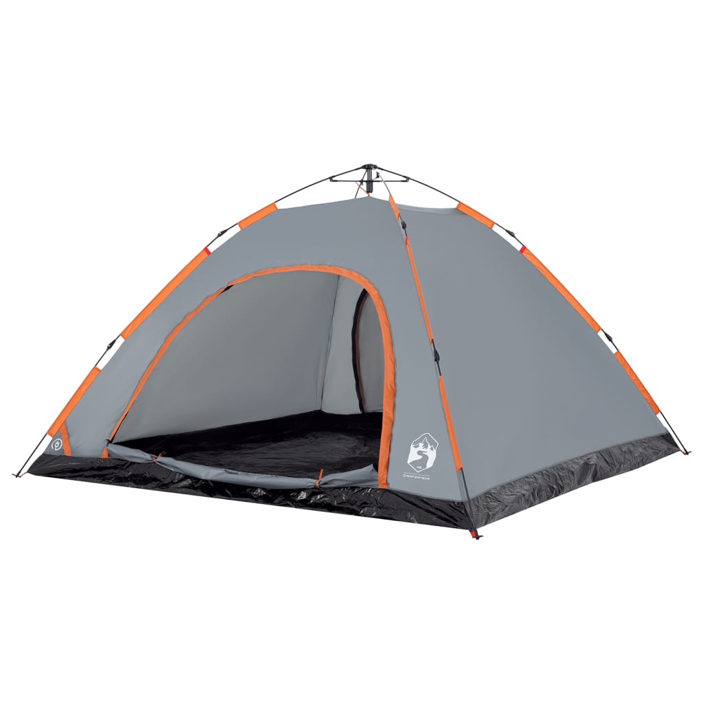 Tent 5-persoons snelontgrendeling grijs en oranje is nu te koop bij PeponiXL, paradijselijk wonen!