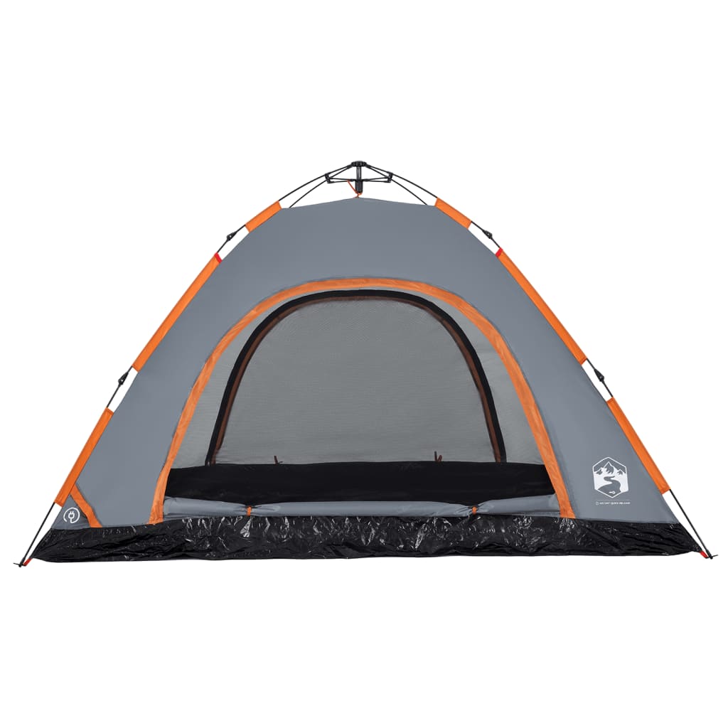 Tent 5-persoons snelontgrendeling grijs en oranje is nu te koop bij PeponiXL, paradijselijk wonen!