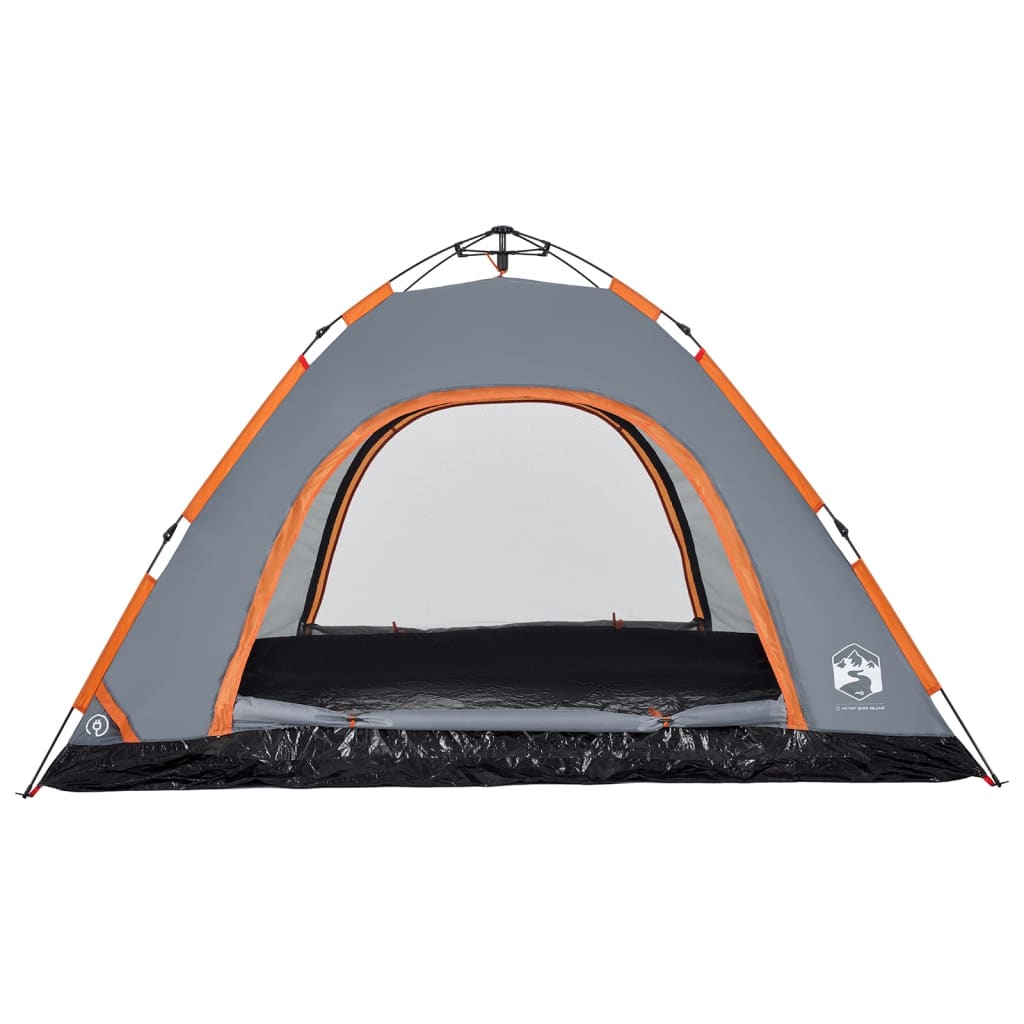 Tent 5-persoons snelontgrendeling grijs en oranje is nu te koop bij PeponiXL, paradijselijk wonen!