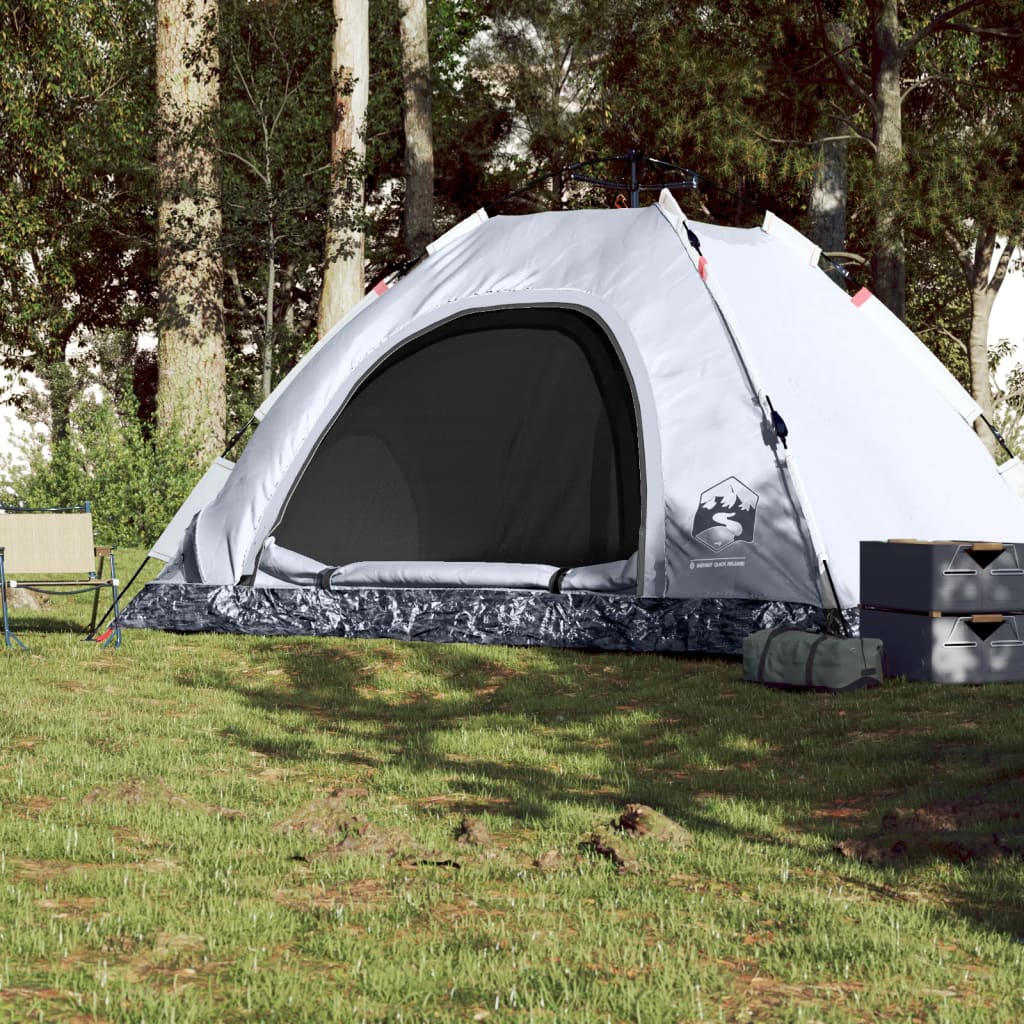 Tent 5-persoons snelontgrendeling verduisterende stof wit is nu te koop bij PeponiXL, paradijselijk wonen!