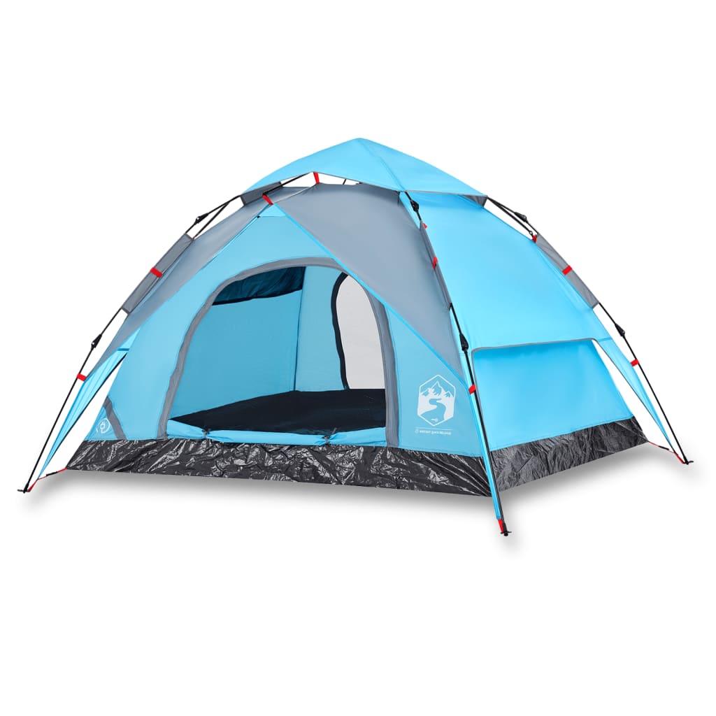 Koepeltent 3-persoons snelontgrendeling blauw is nu te koop bij PeponiXL, paradijselijk wonen!