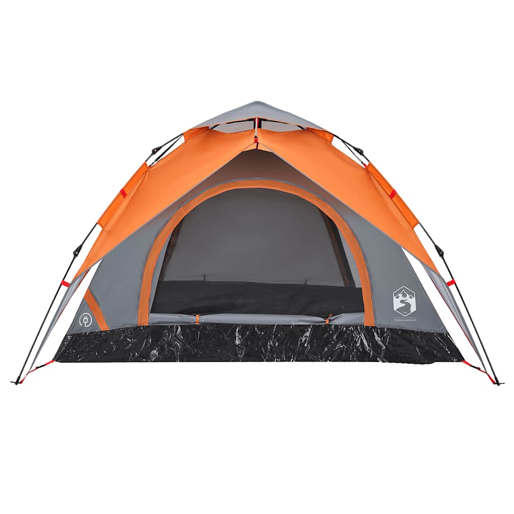 Koepeltent 3-persoons snelontgrendeling grijs en oranje is nu te koop bij PeponiXL, paradijselijk wonen!